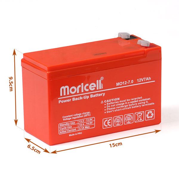 باتری 12 ولت 7 آمپر موریسل moricell
