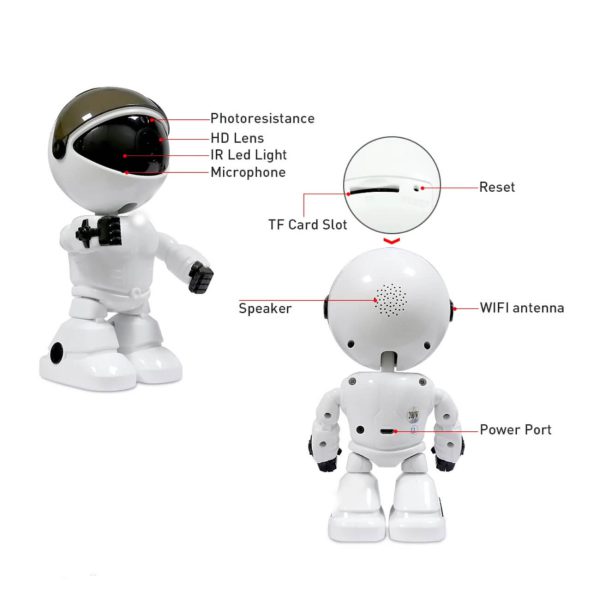 ربات هوشمند دوربین دار بی سیم مدل wifi smart robot camera