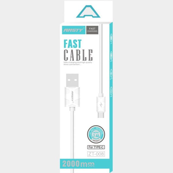 کابل شارژ تبدیل USB به type-c آنستی مدل ZT-007