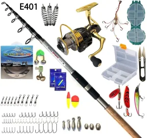 ست لوازم ماهیگیری حرفه ای کد E401