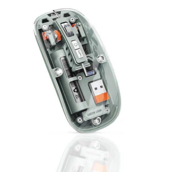موس بی سیم شفاف گرین لاین نسخه 2 Green Lion Transparent Mouse