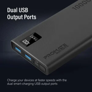 پاوربانک پرومیت مدل BOLT-10PRO.BLACK ظرفیت 10000 آمپر