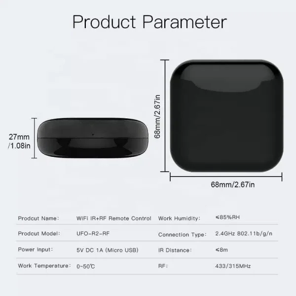 ریموت کنترل IR+RF هوشمند MOES مدل UFO-R2