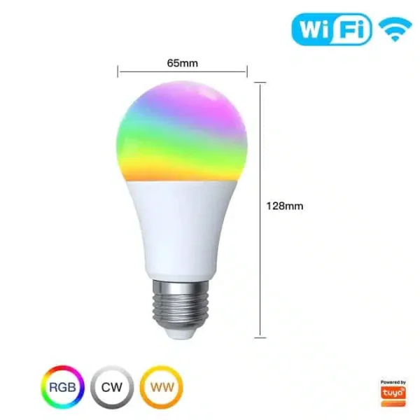 لامپ RGB-10W هوشمند MOES مدل E27