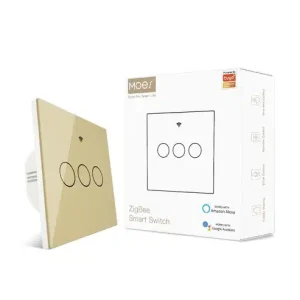 کلید لمسی هوشمند سه پل زیگبی MOES مدل ZS-3G