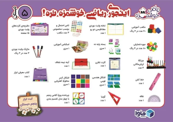 کیت آموزش ریاضی خوشمزه پنجم دبستان 5