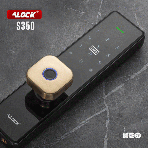 دستگیره هوشمند ALOCK اثر انگشتی مدل S350 Gold