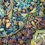 لحاف کرسی دست دوز ترمه طرح افشار رنگ سرمه ای