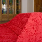 لحاف کرسی دست دوز مخمل شانل رنگ قرمز