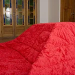 لحاف کرسی دست دوز مخمل شانل رنگ قرمز