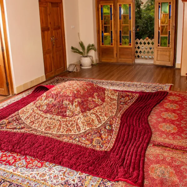لحاف کرسی دست دوز ترمه طرح شاهسوند