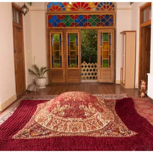 لحاف کرسی دست دوز ترمه طرح شاهسوند