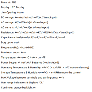 مولتی متر کلمپی هابوتست مدل HT206B