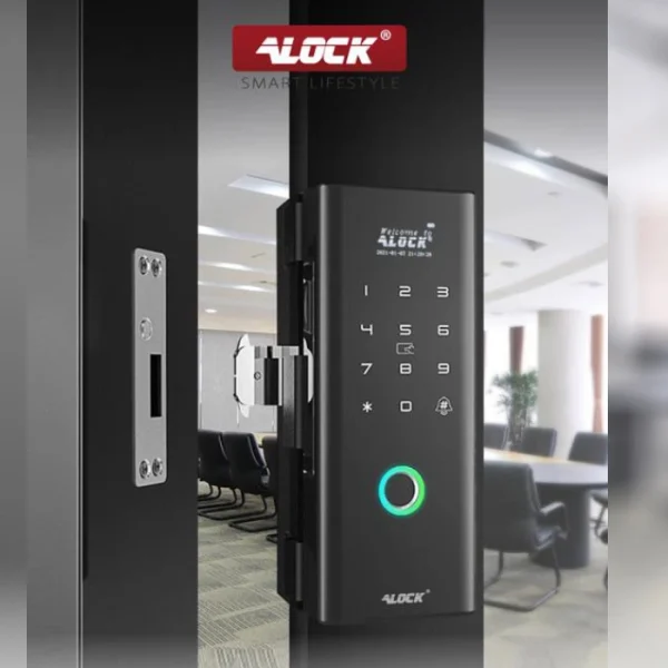 قفل اثر انگشتی دیجیتال شیشه سکوریت ALOCK مدل +G200