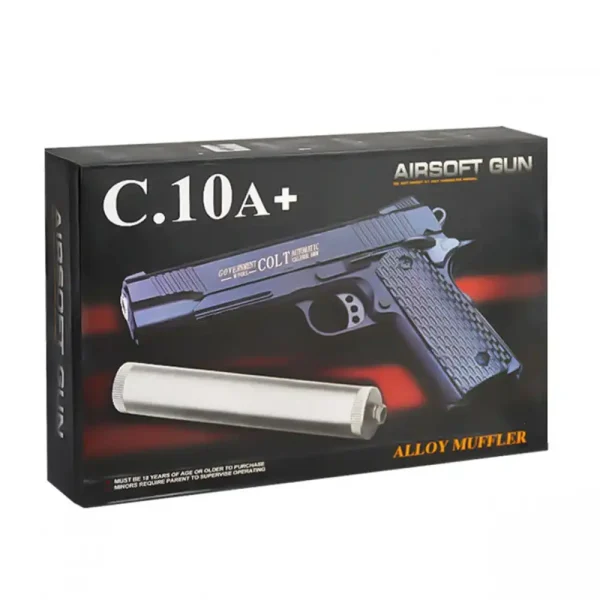 تفنگ بازی مدل کلت فلزی ساچمه ای کد C10A