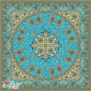 رومیزی ترمه مربع طرح فردوس