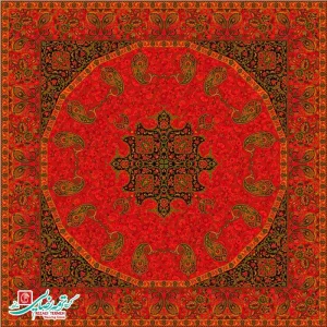 رومیزی ترمه مربع طرح فردوس