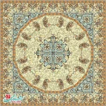 رومیزی ترمه مربع طرح فردوس