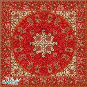 رومیزی ترمه مربع طرح فردوس