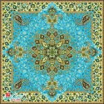 رومیزی ترمه مربع طرح گلدیس