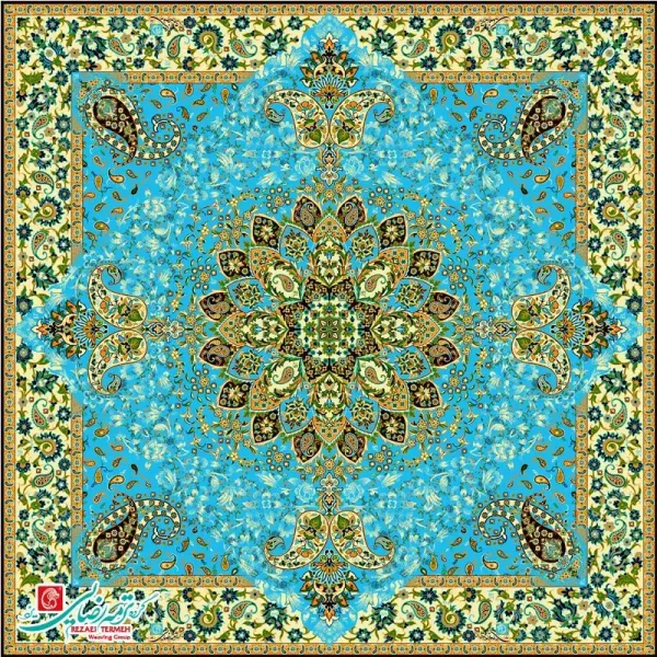 رومیزی ترمه مربع طرح گلدیس