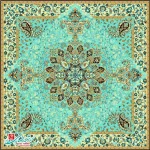 رومیزی ترمه مربع طرح گلدیس