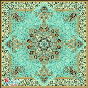 رومیزی ترمه مربع طرح گلدیس