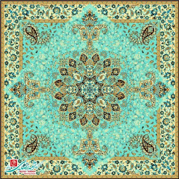 رومیزی ترمه مربع طرح گلدیس