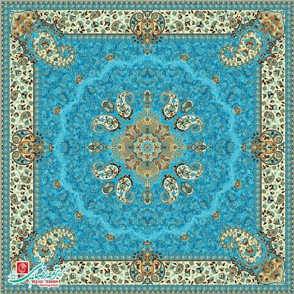 رومیزی ترمه مربع طرح هامون