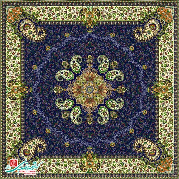 رومیزی ترمه مربع طرح هامون