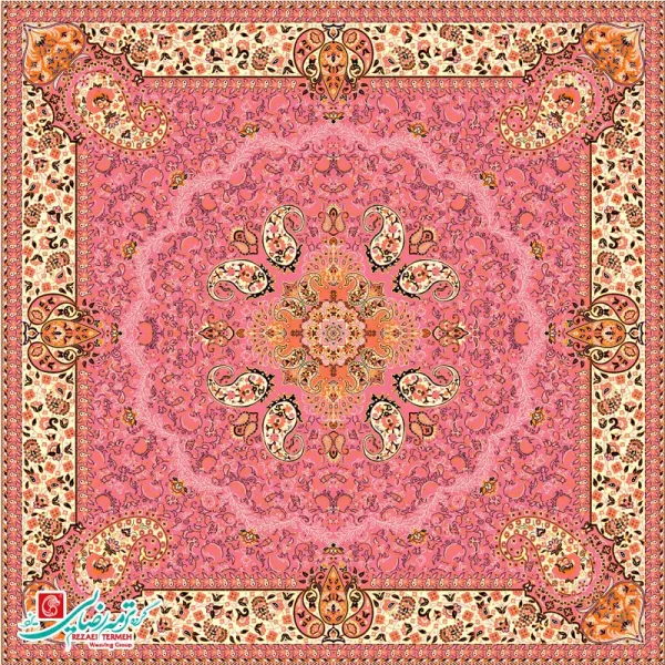رومیزی ترمه مربع طرح هامون