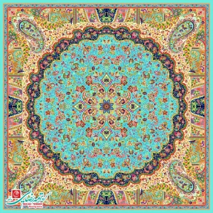 رومیزی مربع ترمه طرح میترا