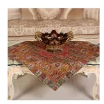 رومیزی مربع ترمه طرح وصال کد 844