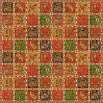 رومیزی ترمه ابریشمی طرح خشتی - Image 2
