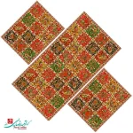 رومیزی ترمه ابریشمی طرح خشتی