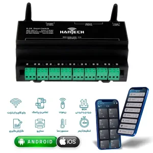 رله هوشمند 8 کانال هانتک مدل WIFI+SMS+RF