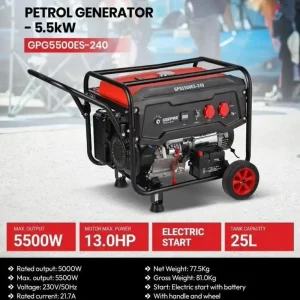 موتور برق جیپاس مدل GPG5500ES-240