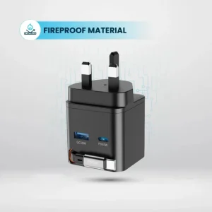 شارژر جمع‌شونده پاورلوژی GAN65W دو پورت با طراحی Retractable