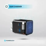 شارژر جمع‌شونده پاورلوژی GAN65W دو پورت با طراحی Retractable