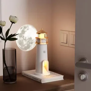 چراغ فانوس دریایی و پروژکتور ماه