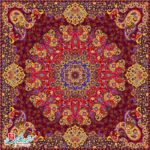 رومیزی ترمه مربع طرح آسمان