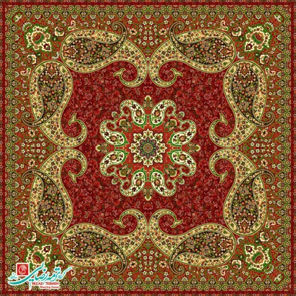 رومیزی ترمه مربع طرح سپند