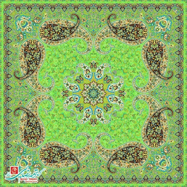 رومیزی ترمه مربع طرح سپند