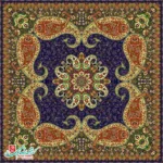 رومیزی ترمه مربع طرح سپند