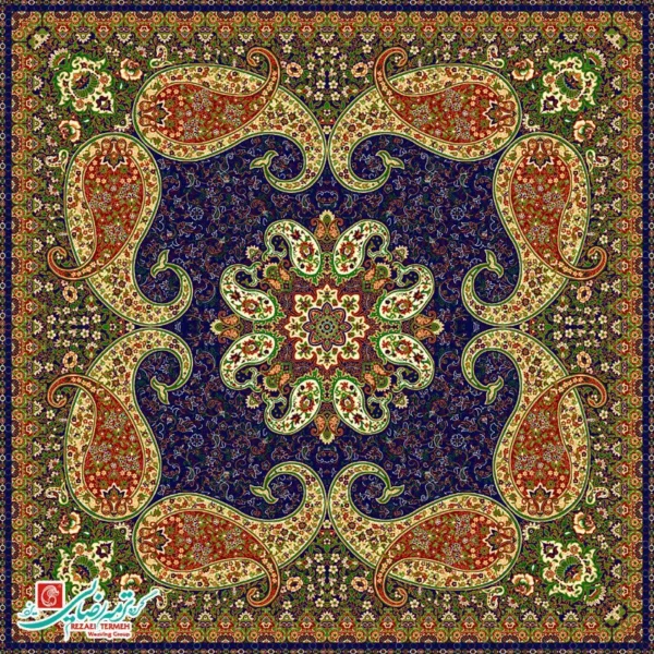 رومیزی ترمه مربع طرح سپند