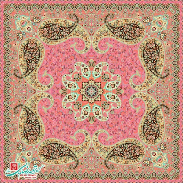رومیزی ترمه مربع طرح سپند