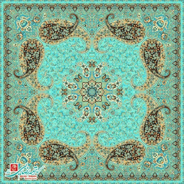 رومیزی ترمه مربع طرح سپند