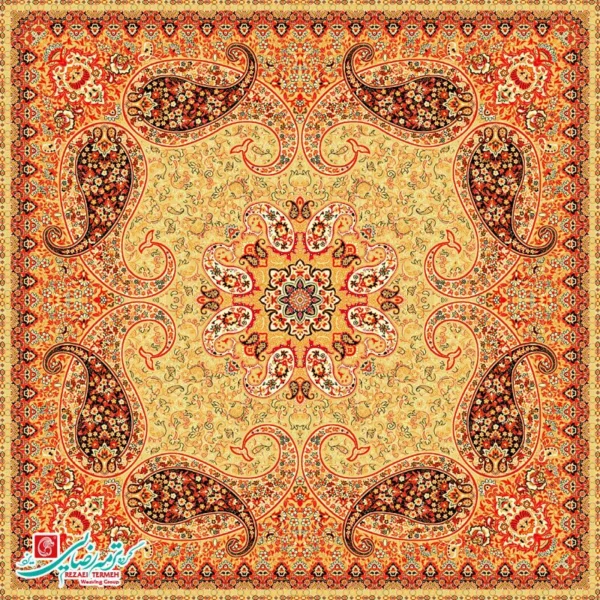 رومیزی ترمه مربع طرح سپند