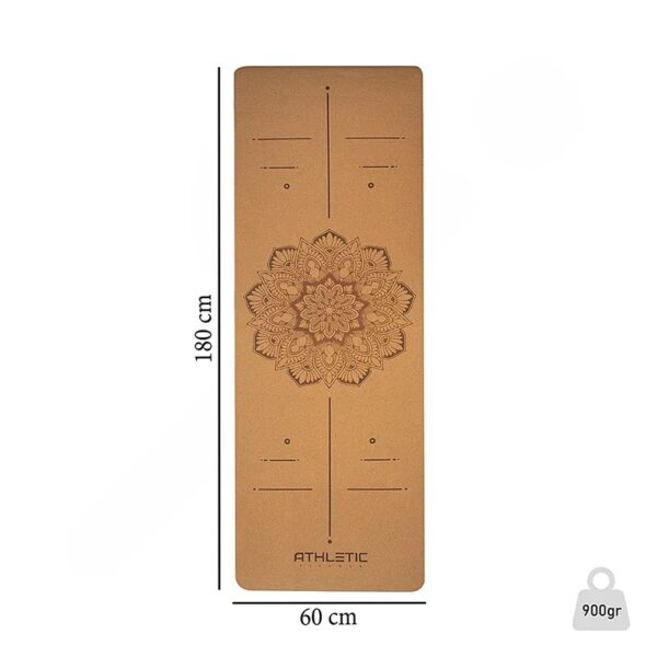 زیرانداز یوگا و بدنسازی چوب پنبه‌ای اتلتیک مدل AT-650