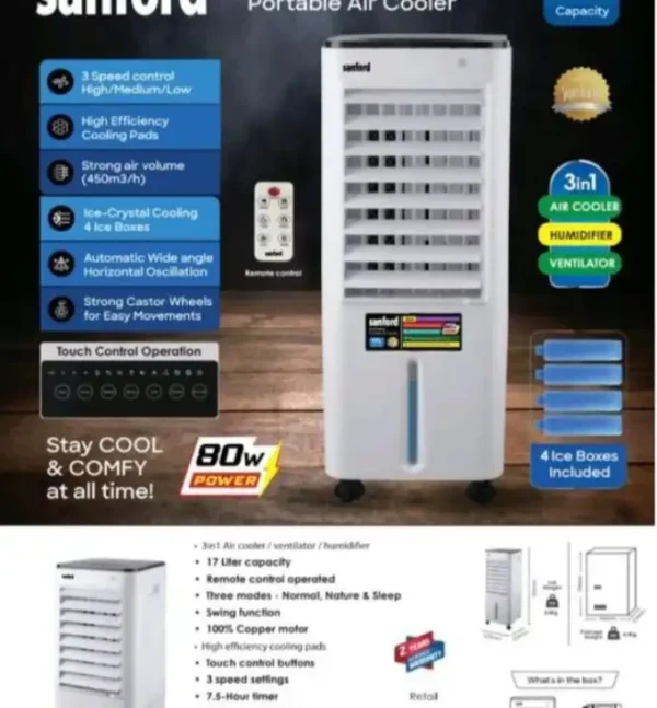 کولر آبی سه‌کاره دیجیتال سانفورد SF8104PAC